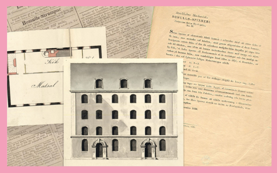 Montage av illustrerade dokument.